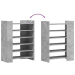 vidaXL Armoire à chaussures gris béton 74 5x37 5x100 cm