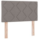 Tête de lit en tissu avec design blocs de diamant taupe 80 cm