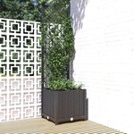 vidaXL Jardinière avec treillis Noir 40x40x136 cm PP
