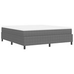 vidaXL Lit à Ressorts avec Matelas Gris Clair Super King Tissu Côtelé