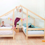 Lit cabane VILLY 2 places 90 x 180 naturel