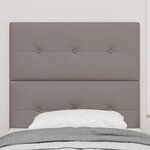vidaXL Tête de lit LED Taupe 90 cm en tissu