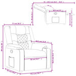 vidaXL Fauteuil inclinable Noir Tissu