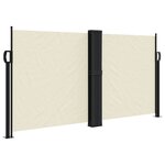 vidaXL Auvent latéral rétractable crème 120x1200 cm