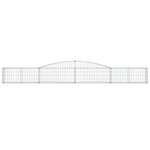 vidaXL Paniers à gabions arqués 5 Pièces 400x30x40/60 cm Fer galvanisé