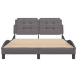 vidaXL Cadre de lit sans matelas gris 120x200 cm similicuir