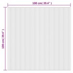 vidaXL Tapis rectangulaire gris 100x100 cm bambou
