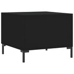 vidaXL Tables basses 2 Pièces noir 50x50x40 cm bois d'ingénierie