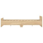 vidaXL Cadre de lit tête de lit et pied de lit chêne sonoma 135x190 cm
