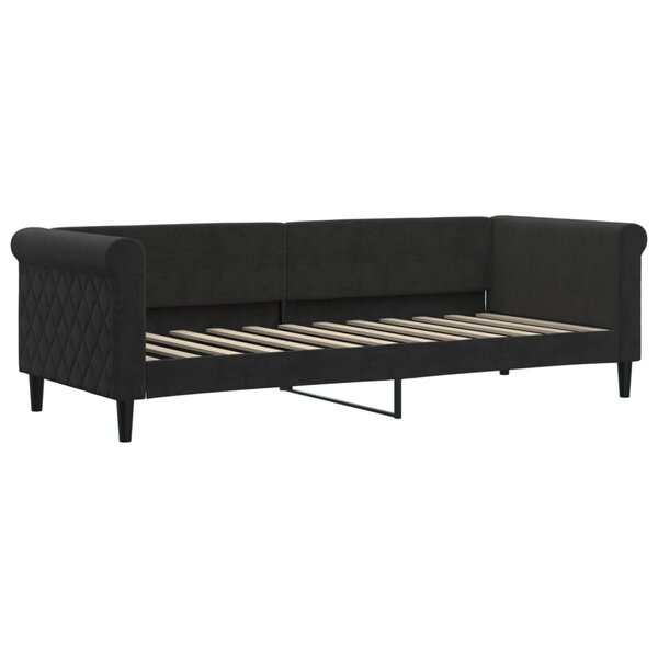vidaXL Lit de repos noir 80x200 cm velours