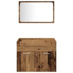 vidaXL Ensemble de meubles de salle de bain en 4 pièces en bois ancien