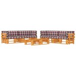 vidaXL Salon de jardin palette 6 Pièces Pin imprégné de marron miel
