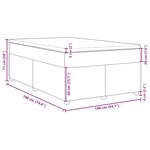 vidaXL Sommier à lattes de lit avec matelas Taupe 140x190 cm Tissu