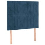 vidaXL Cadre de lit avec tête de lit Bleu foncé 100x200 cm Velours
