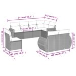 vidaXL Salon de jardin avec coussins 8 Pièces beige résine tressée