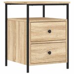 vidaXL Tables de chevet 2Pièces chêne sonoma 44x45x60cm bois d'ingénierie