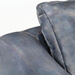 vidaXL Chaise cabriolet Gris cuir véritable