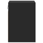 vidaXL Meubles TV muraux avec lumières LED 2 Pièces noir 41x31x45 cm