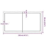 vidaXL Dessus de table bois massif traité bordure assortie