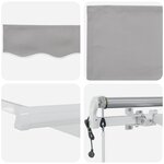 Store Rétractable automatique vidaXL Gris clair 300x250 cm