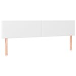 vidaXL Tête de lit à LED Blanc 160x5x78/88 cm Similicuir