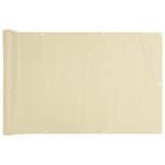 vidaXL Écran d'intimité de balcon crème 700x75 cm PVC