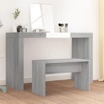 vidaXL Tabouret de toilette Sonoma gris 70x35x45 cm Bois d'ingénierie