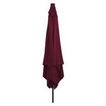 Parasol de jardin carré vidaXL avec LED 295x245 cm Bordeaux
