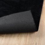 vidaXL Tapis OVIEDO à poils courts noir 160x160 cm