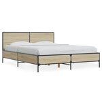 vidaXL Cadre de lit sans matelas chêne sonoma 140x190 cm