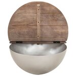 vidaXL Ensemble de 2 tables basses Forme de bol Bois manguier massif