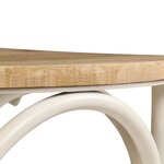 vidaXL Chaises à dossier croisé lot de 4 blanc bois de manguier massif