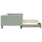 vidaXL Lit de jour avec gigogne sans matelas gris clair 100x200 cm