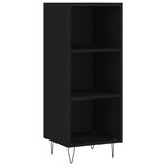 vidaXL Buffet haut Noir 34 5x34x180 cm Bois d'ingénierie