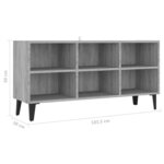 vidaXL Meuble TV avec pieds en métal Sonoma gris 103 5x30x50 cm