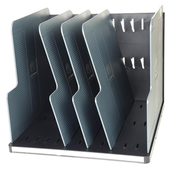Trieur Vertical Modulotop Office 5 Intercalaires - Noir/gris - Exacompta