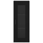 vidaXL Buffet haut Noir 34 5x34x180 cm Bois d'ingénierie