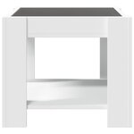 vidaXL Table basse avec LED blanc 53x53x45 cm bois d'ingénierie