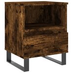 vidaXL Tables de chevet 2 Pièces chêne fumé 40x35x50 cm bois ingénierie