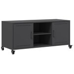 vidaXL Meuble TV noir 100 5x39x43 5 cm acier laminé à froid