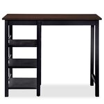 vidaXL Assortiment de bar 3 Pièces MDF Noir