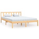vidaXL Cadre de lit sans matelas bois massif