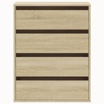 vidaXL Commode d'angle chêne sonoma 60x41x76 cm bois d'ingénierie