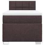vidaXL Sommier à lattes de lit avec matelas Marron foncé 90x200 cm