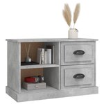 vidaXL Meuble TV gris béton 73x35 5x47 5 cm bois d'ingénierie