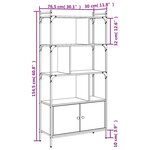 vidaXL Bibliothèque avec portes chêne marron 76 5x30x154 5 cm