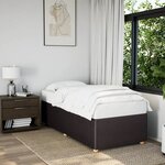 vidaXL Cadre de lit Marron foncé 90x190 cm Tissu