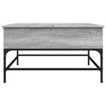 vidaXL Table basse sonoma gris 80x80x45 cm bois d'ingénierie et métal