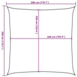 vidaXL Voile d'ombrage sable 3x3 m 100   polyester oxford
