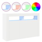 vidaXL Buffet Blanc Blanc Bois d'ingénierie 116 x 30 x 75 cm Moderne
